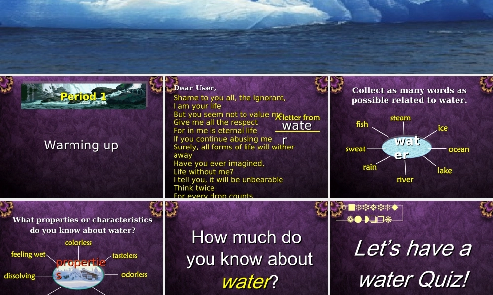 人教版高二英语unit13 The water planet全套精品课件