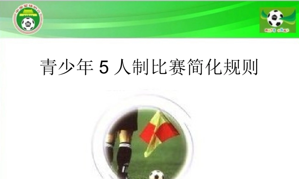 青少年人制比赛简化规则
