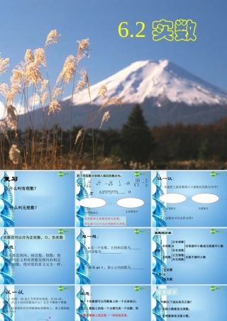 七年级数学下册 6.2实数课件 沪科版 课件