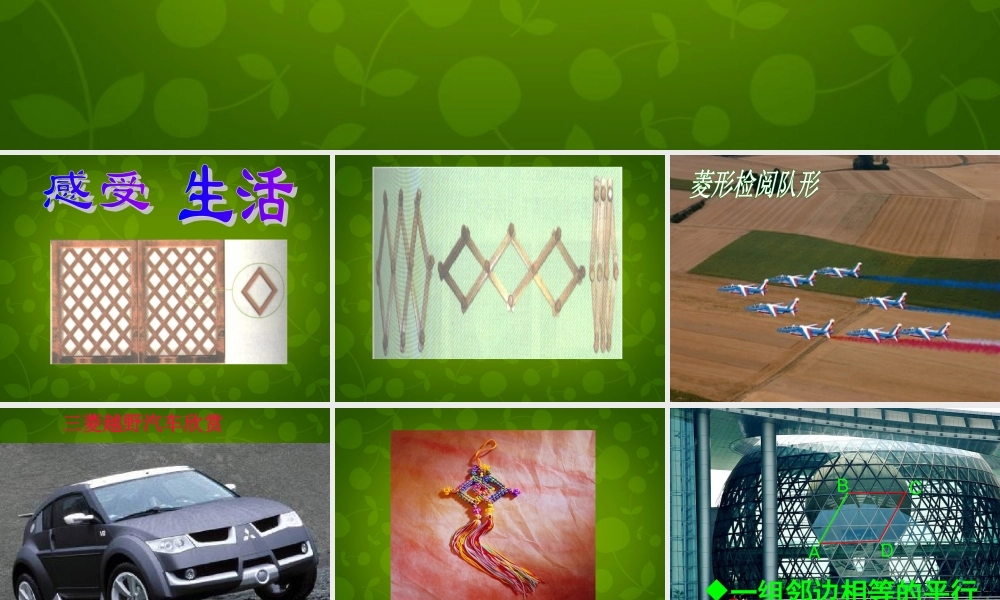 八年级数学下册 18.2.2(菱形)菱形的性质课件 (新版)新人教版 课件