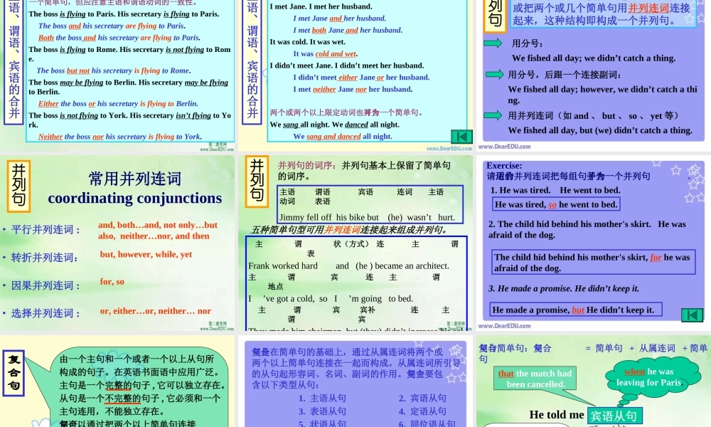 人教版英语句子概论 课件