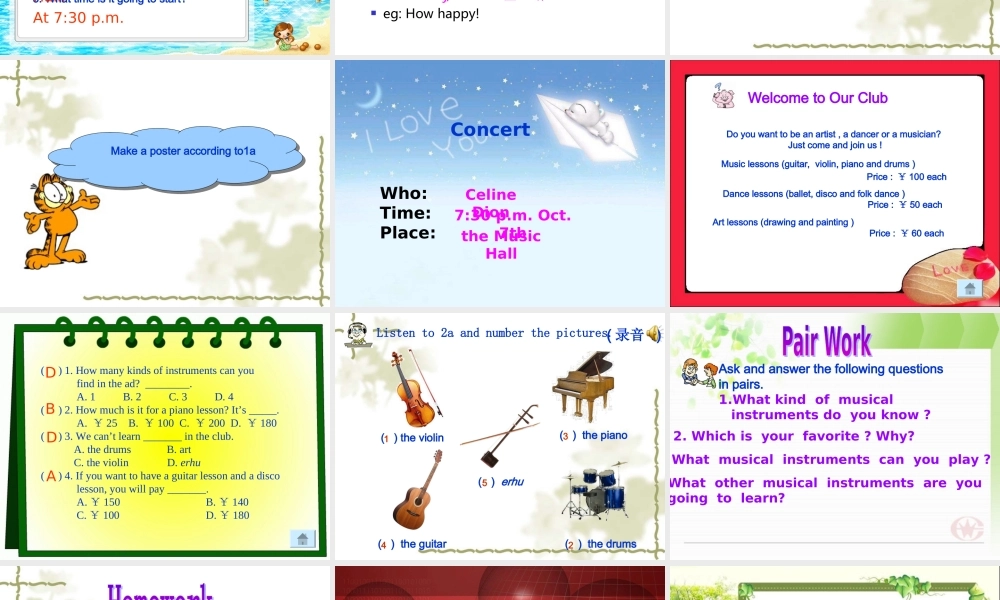 八年级英语 (Unit3 Our Hobbies(Section A))课件