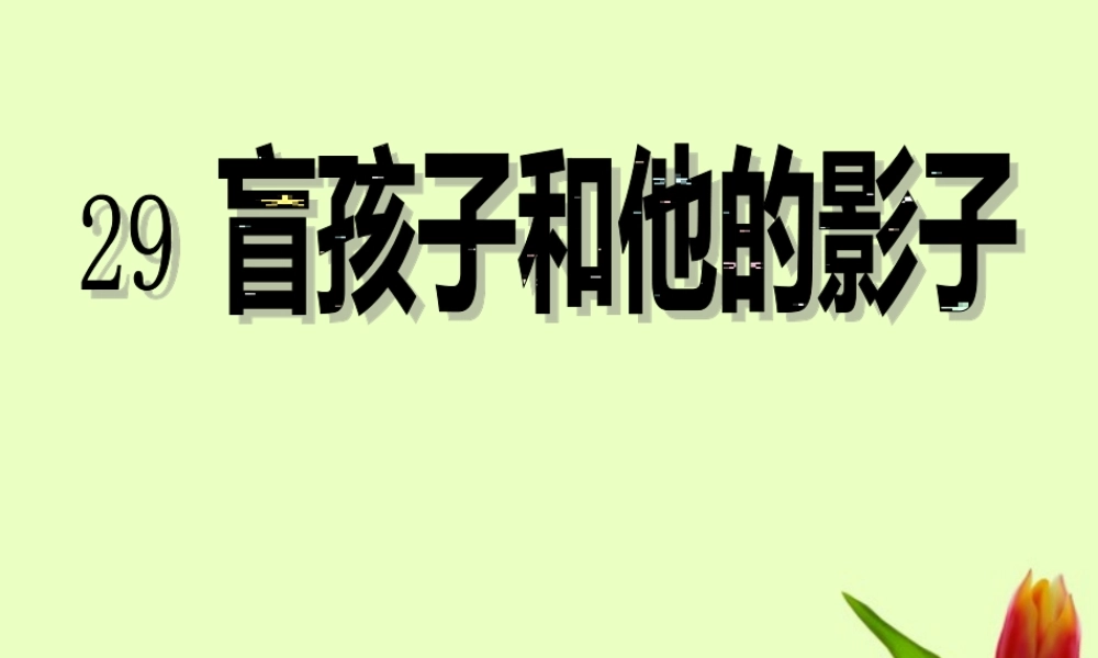 七年级语文上册 (盲孩子和他的影子)课件 人教新课标版 课件