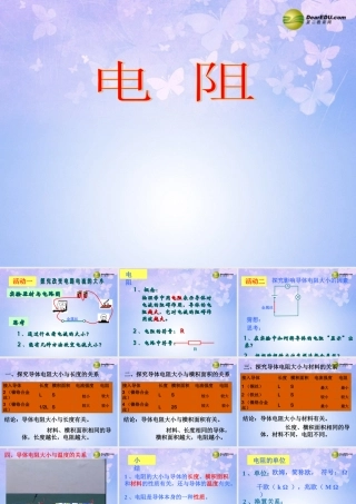 九年级物理上册 电阻课件 苏科版 课件