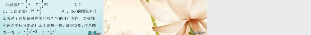 九年级数学y=ax2与y=ax2c的图象和性质 北师大版 课件