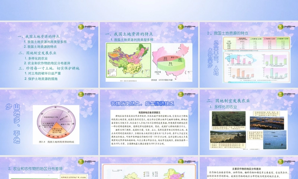 八年级地理上册 第三章 第二节 土地资源(第2课时)课件 新人教版 课件