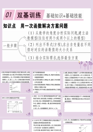 八年级数学下册 第十九章(一次函数)19.3 课题学习 选择方案习题课件 (新版)新人教版 课件