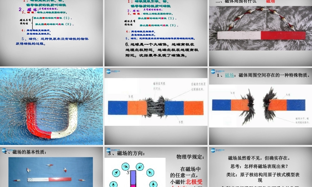 九年级物理全册 171 磁是什么课件2 (新版)沪科版 课件