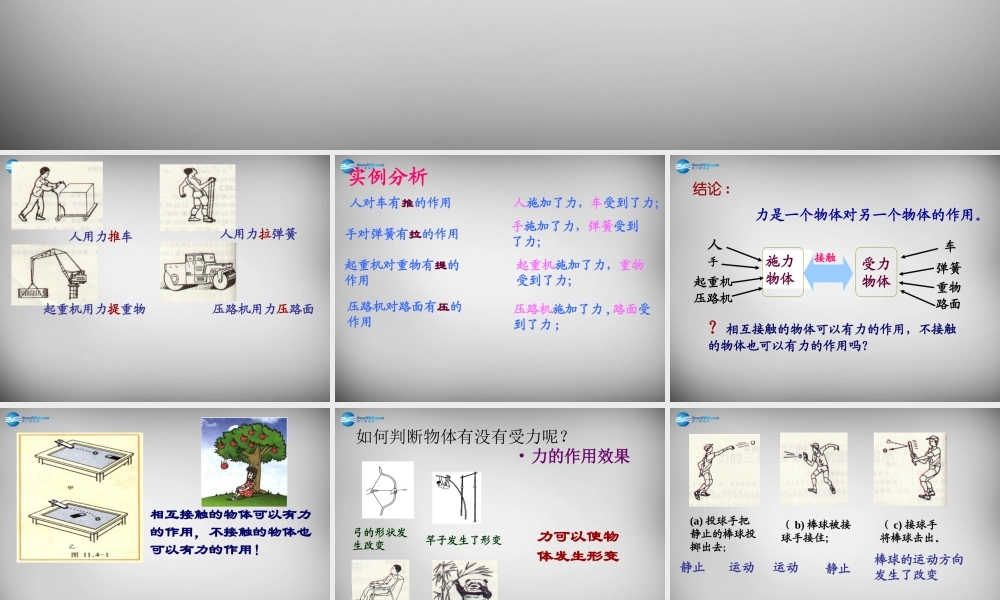 九年级物理全册 124 力课件 新人教版 课件