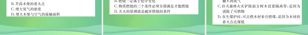 中考化学总复习 教材考点梳理 第七单元 燃料及其利用课件
