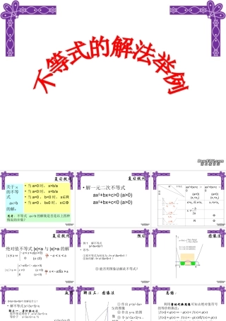 不等式解法举例(1) 课件