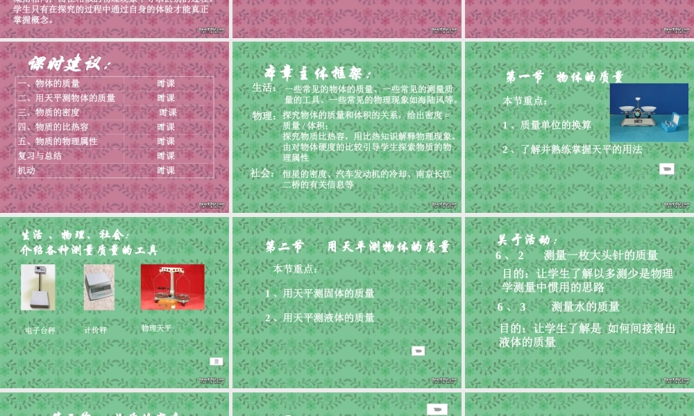 初三物理丰富多彩的物质世界 人教版 课件