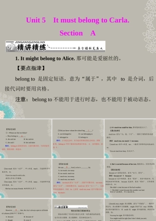 九年级英语上册 Unit5(ItmustbelongtoCarla)SectionA课件 人教新目标版 课件