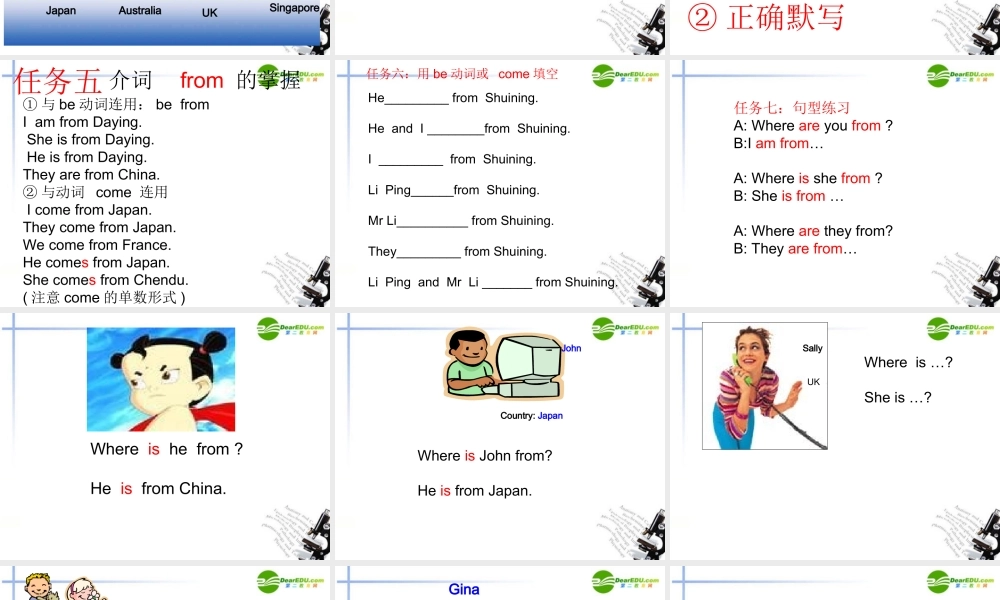 七年级英语下册 Unit 1 Where is your pen pal from课件 新人教版 课件
