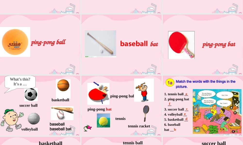 中学七年级英语 Unit5 Do you have a soccer ball课件