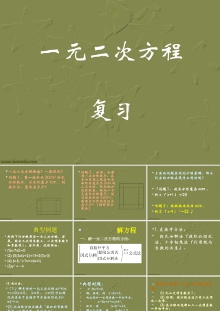 九年级数学复习课件 华东师大版 课件
