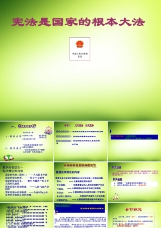 八年级政治(宪法是国家的根本大法)课件 人教新课标版 课件