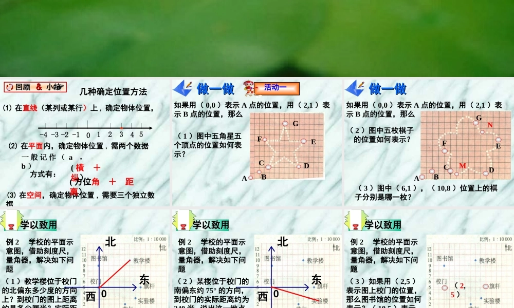 北师大版八年级数学确定位置ppt 课件