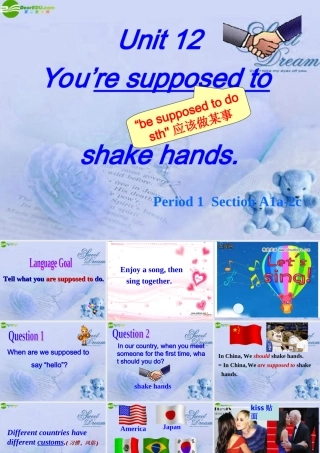 九年级英语上册 Unit 12 Your're supposed to shake hands课件 人教新目标板 课件