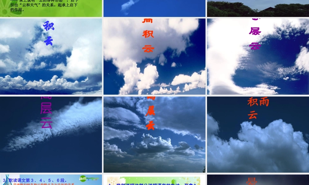 七年级语文上册 看云识天气课件 人教新课标版 课件