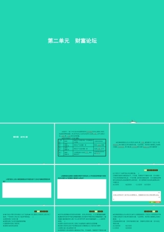 九年级政治全册 第二单元 财富论坛 4 走向小康课件 教科版 课件