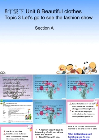 八年级英语下册 Unit8 Beautiful Clothes Topic 3 Section A课件 仁爱版 课件