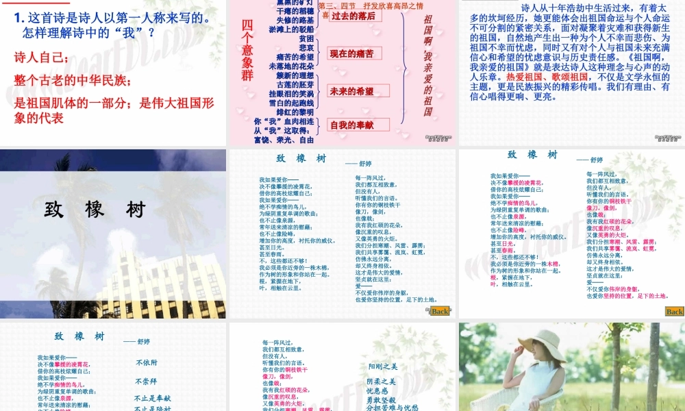 初三语文祖国啊 我亲爱的祖国 舒婷 课件