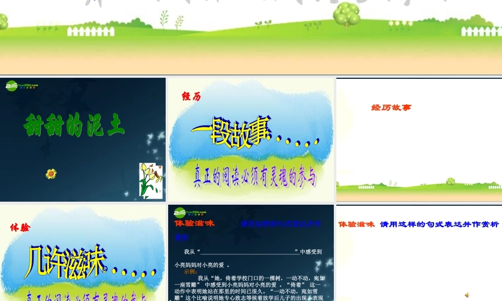 八年级数学上册 第三单元第12课(甜甜的泥土)课件 苏教版 课件