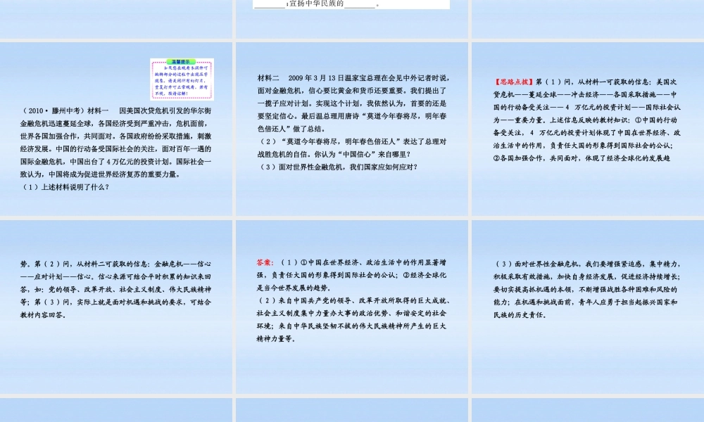 九年级政治 在竞争中和平发展课件 鲁人版 课件