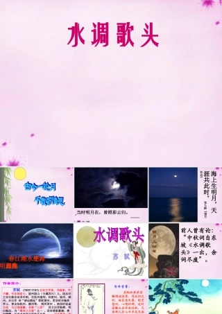 吉林省长春市八年级语文下册 第3课(词两首)之水调歌头课件3 长春版 课件