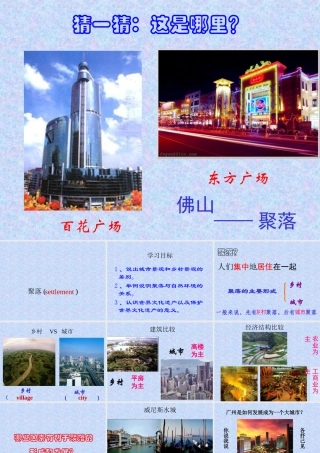 八年级地理上册：第三单元第三节 聚落(课件)中图版 课件