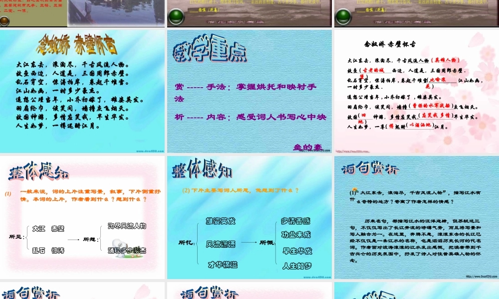 人教版高一语文赤壁怀古课件1 课件