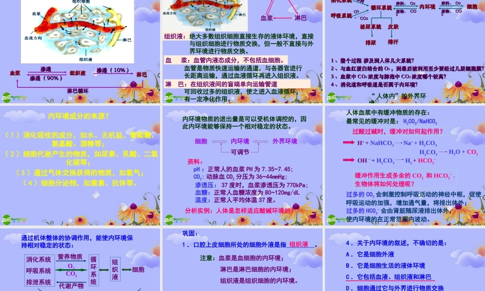 初中生物上学期竞赛 人体新陈代谢课件