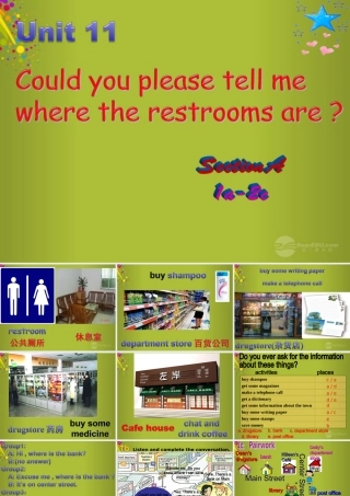九年级英语全册 Unit 11 Could you please tell me where the restrooms are课件2 人教新目标版 课件