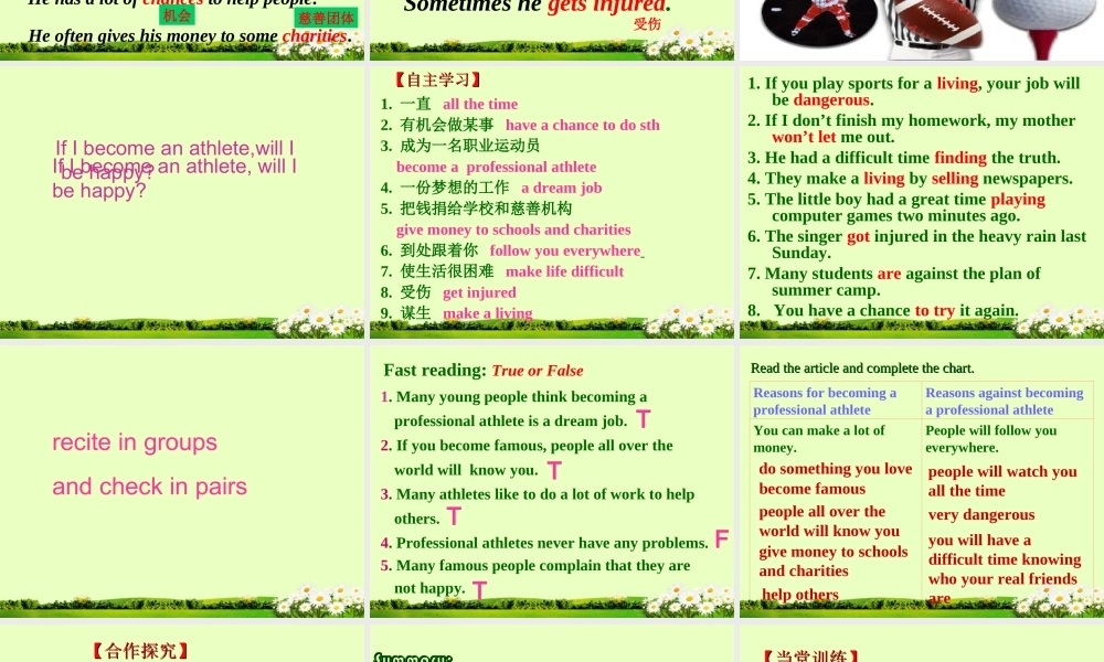 八年级英语下册(Unit 5 If you go to the party, you ll have a great time !)课件 人教新目标版 课件
