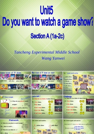 八年级英语上册 Unit 5 Do you want to watch a game show Section A(1a 2c)课件 (新版)人教新目标版 课件