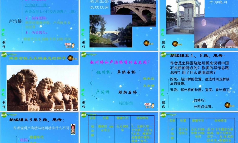 七年级语文下册 (中国石拱桥)课件(一) 鲁教版 课件