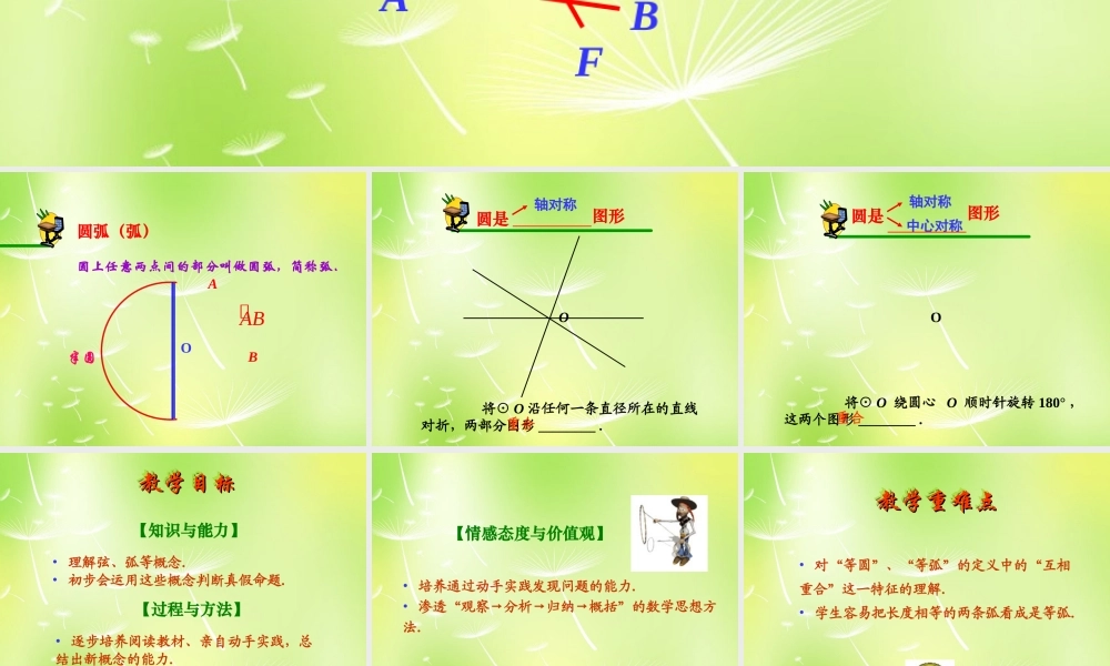 九年级数学上册(2413 弧、弦、圆心角)课件1 (新版)新人教版 课件