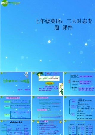 七年级英语下册 三大时态专题课件 人教新目标版 课件