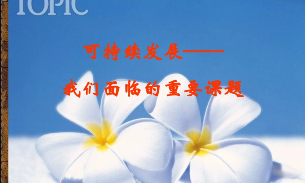 九年级政治 可持续发展 课件 教科版 课件