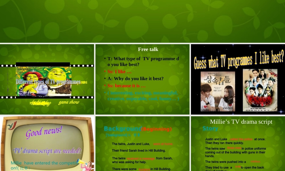 九年级英语上册 Unit 6 TV programmes Task课件 (新版)牛津版 课件