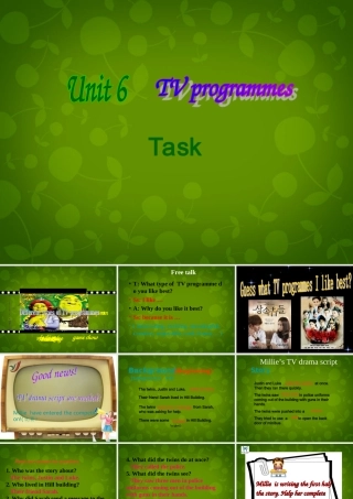 九年级英语上册 Unit 6 TV programmes Task课件 (新版)牛津版 课件