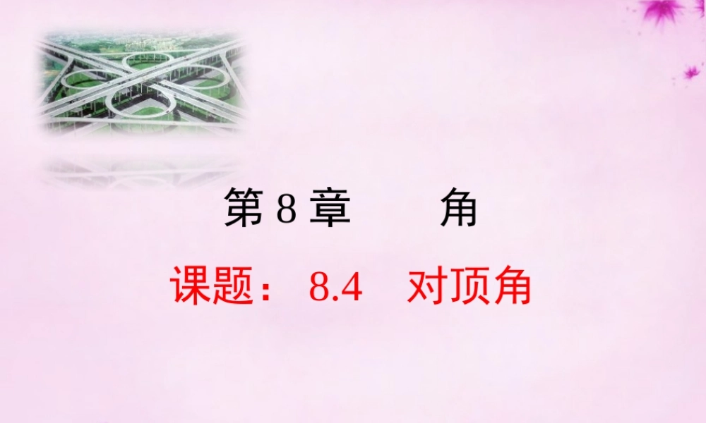 七年级数学下册 8.4对顶角课件 (新版)青岛版 课件
