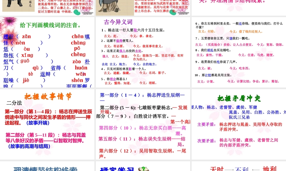 九年级语文智取生辰纲课件 人教版 课件