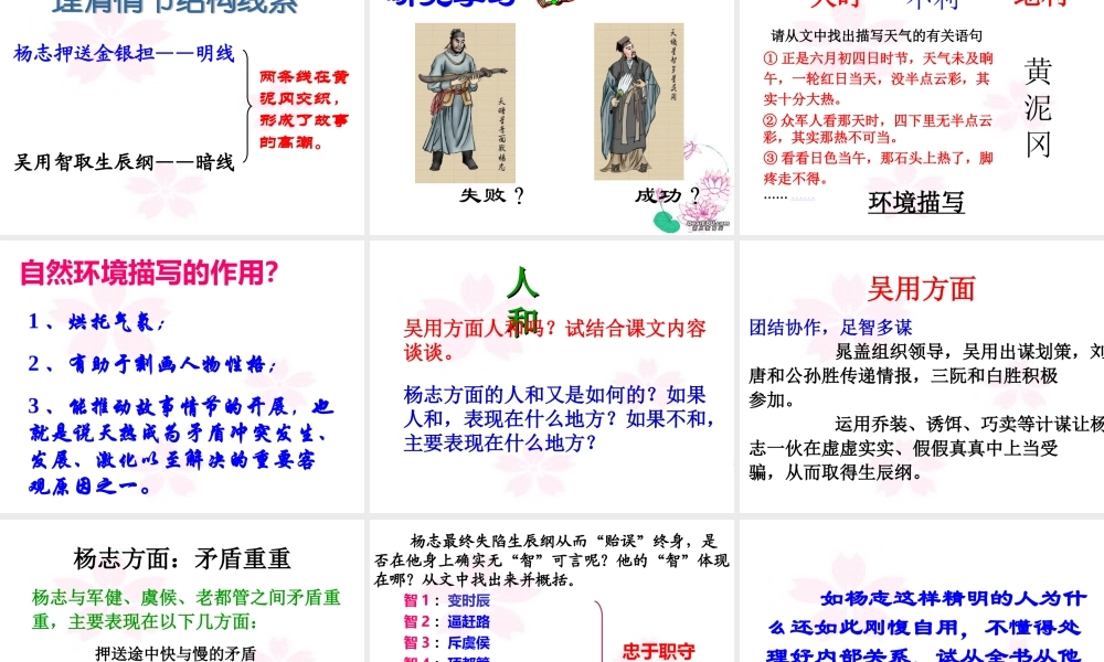 九年级语文智取生辰纲课件 人教版 课件