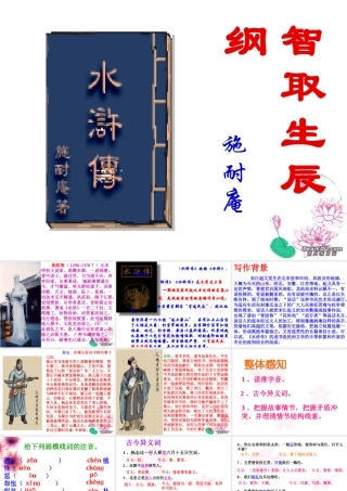 九年级语文智取生辰纲课件 人教版 课件