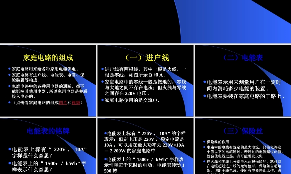 家庭电路 初三物理总复习课件一[整理两套]
