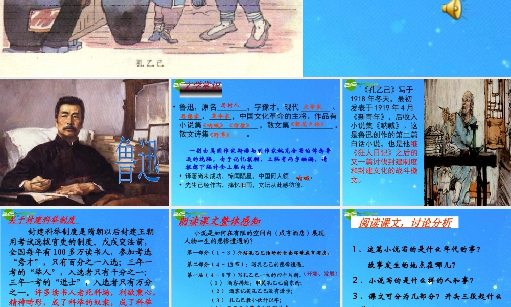 八年级语文下册 (孔乙己)课件 苏教版 课件