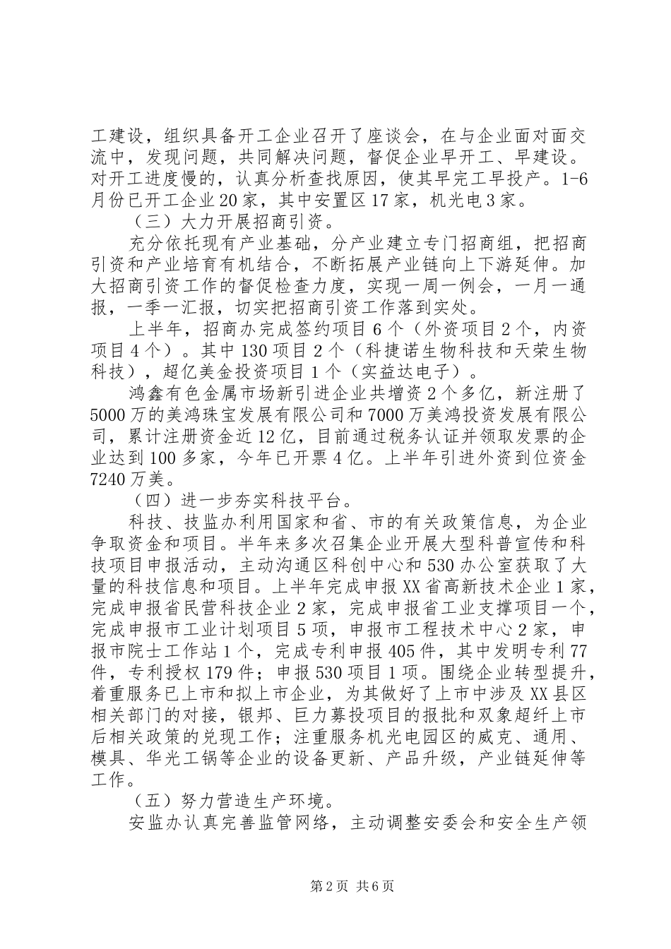经贸办上半年工作总结与下半年工作计划_第2页