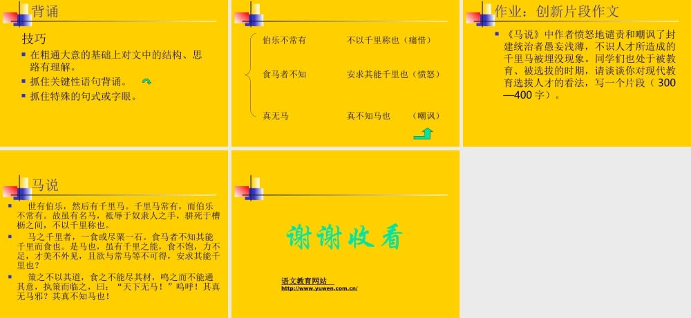 八年级语文(下)马说教学课件 苏教版 课件